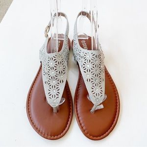 Steven Ella Silver Glitter Sandals B16227